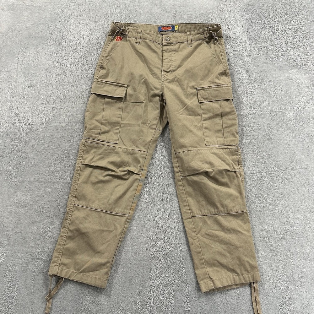 Empyre Cargo Pants Women's 30 Relaxed Straight Leg Fit Beige Tan Y2K
